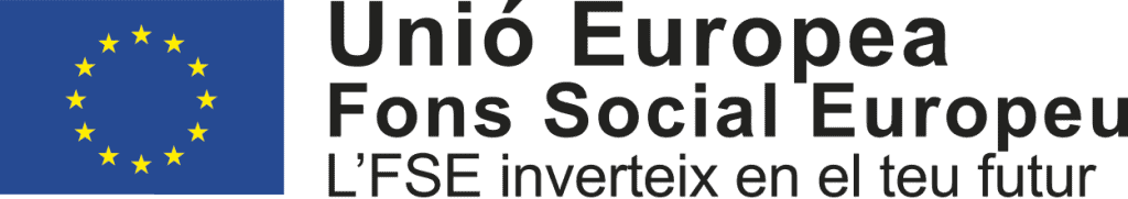 El logotip de la unió europea de fons socials europeus.